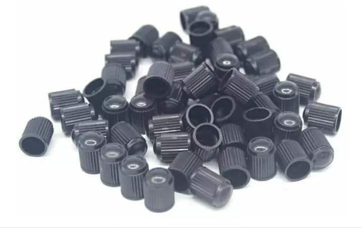 Kit 1000 Tampas Válvula Pneu Preto Plástico Universal - Carro e Moto