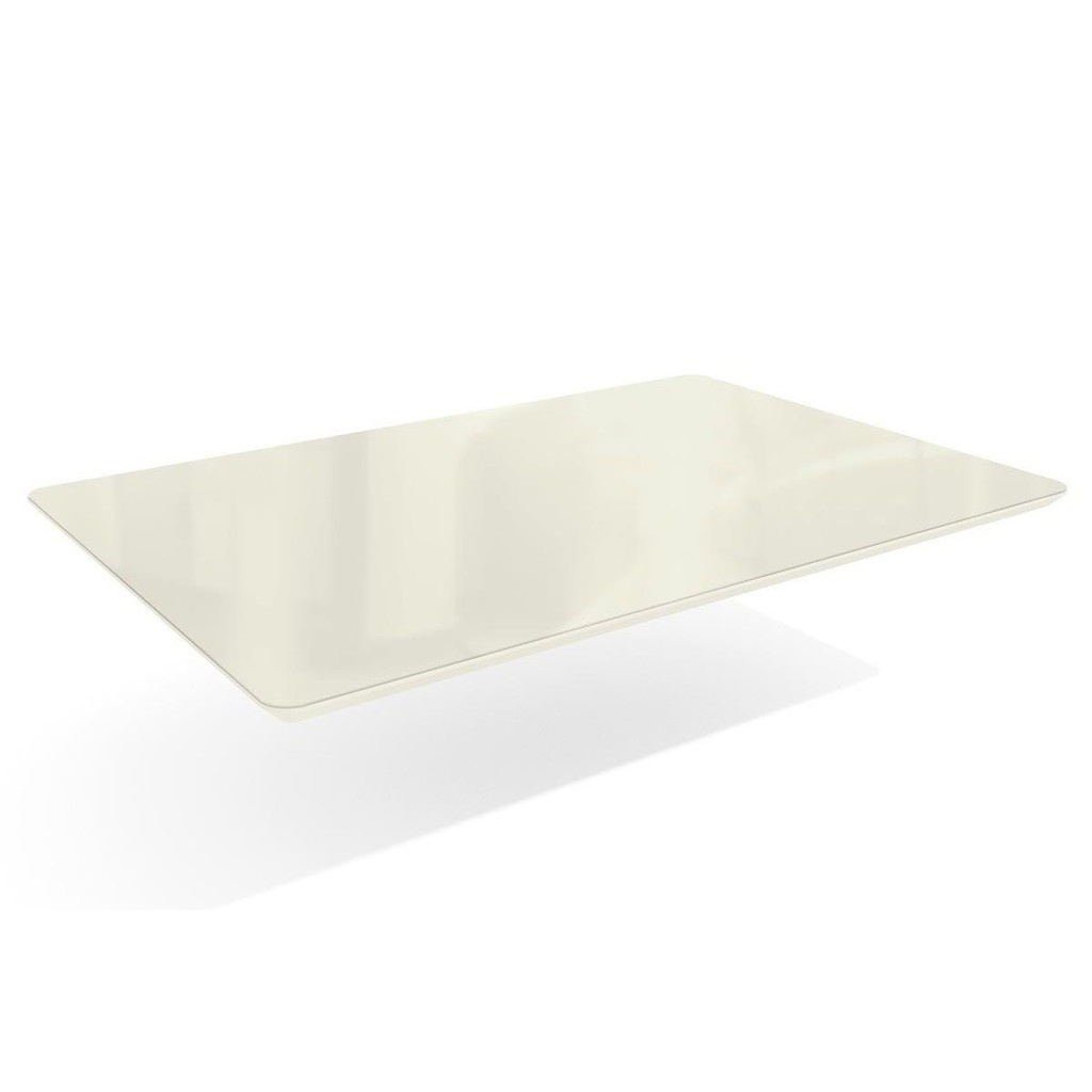 Tampo de Mesa Retangular 80x120cm com Vidro e Madeira Freijó