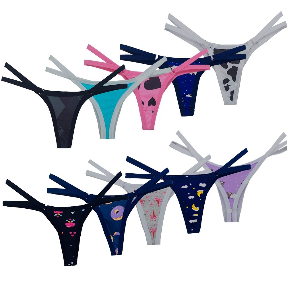 Tanga Fio Dental: Kit 10 Calcinhas Sue Lingerie
