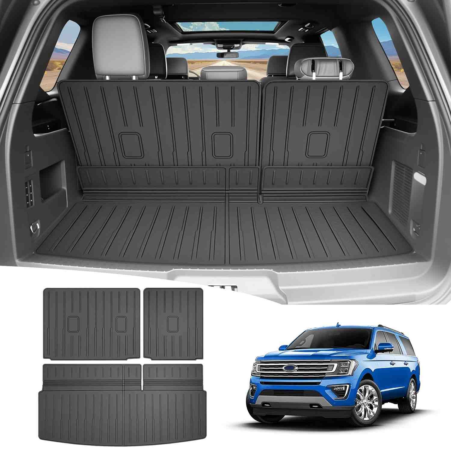 Tapete de Carga Premium para Ford Expedition/Lincoln Navigator 2018-2024: Proteção e Estilo