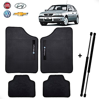 Tapete Carro VW Gol G3/G4 + Amortecedores Porta-Malas