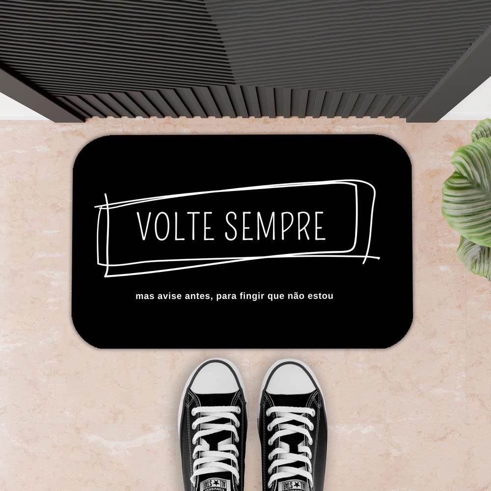 Tapete Decorativo Antiderrapante 'Volte Sempre' - 34x60cm