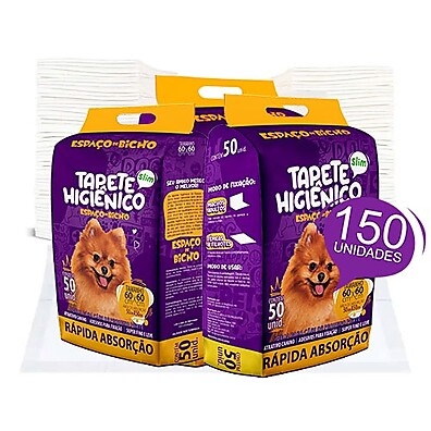 Tapete Higiênico: 150 Unidades para Cães