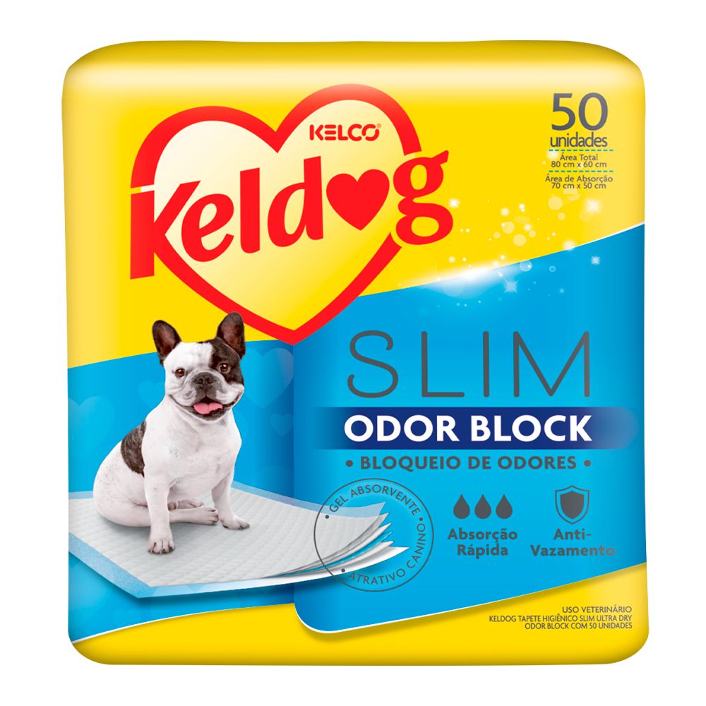 Tapete Higiênico Keldog: Odor Block, 50 Unidades