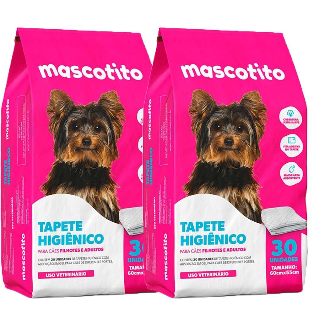 Tapete Higiênico Mascotito: 60 Unidades para Cães