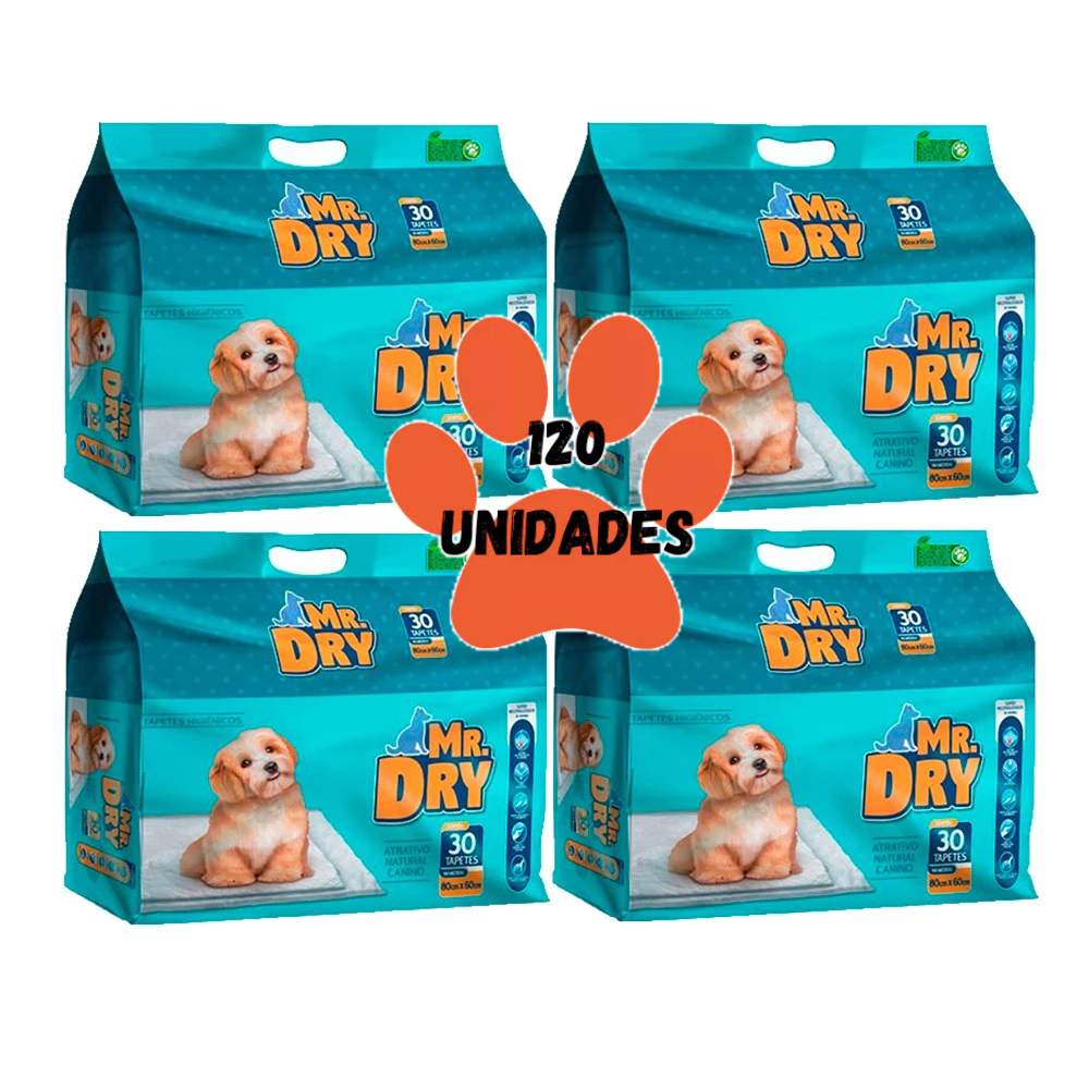 Tapete Higiênico Mr Dry: 30 Unidades para Cães