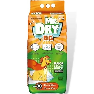 Tapete Higiênico Mr Dry Big: 30 Unidades!