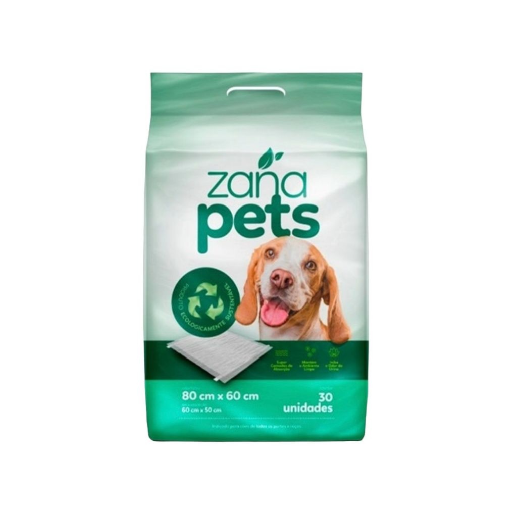 Tapete Higiênico Zana Pets 80x60cm: 60 Unidades para Cães