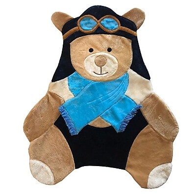 Tapete Pelúcia Urso Aviador – Conforto e Estilo para o Quarto Infantil