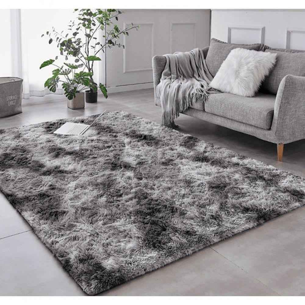 Tapete Peludo Mesclado Cinza: Conforto e Estilo