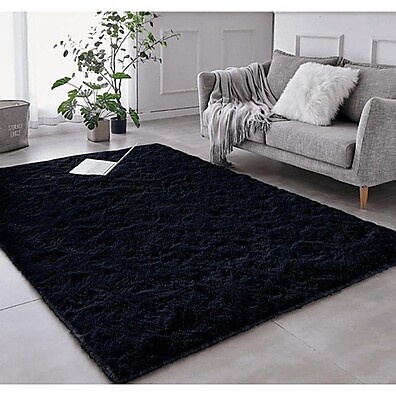 Tapete Peludo Preto 200x240cm: Conforto e Elegância