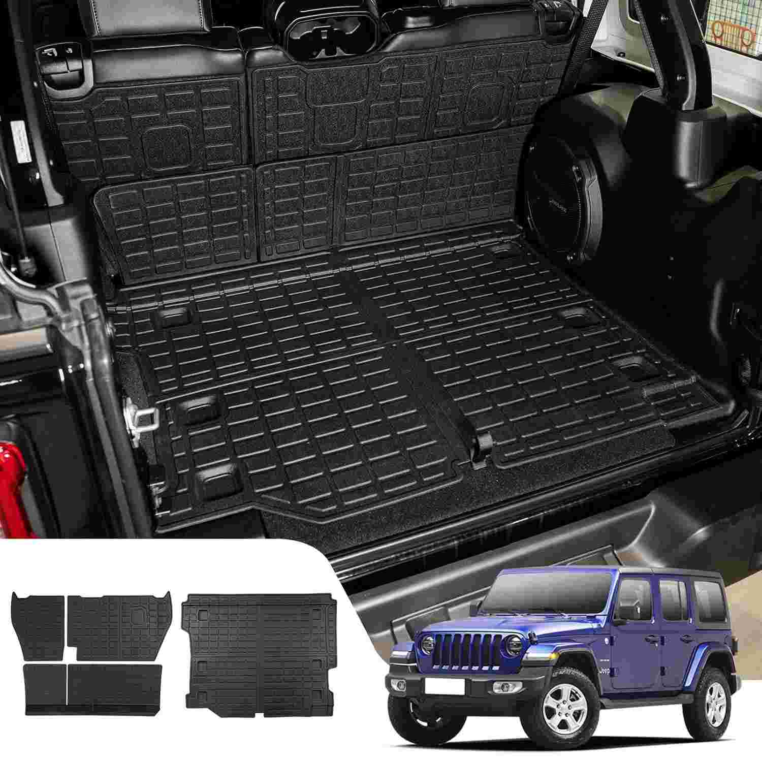 Tapete de Porta-Malas Jeep Wrangler JL 4 Portas (2018-2024) - Proteção Total All-Weather