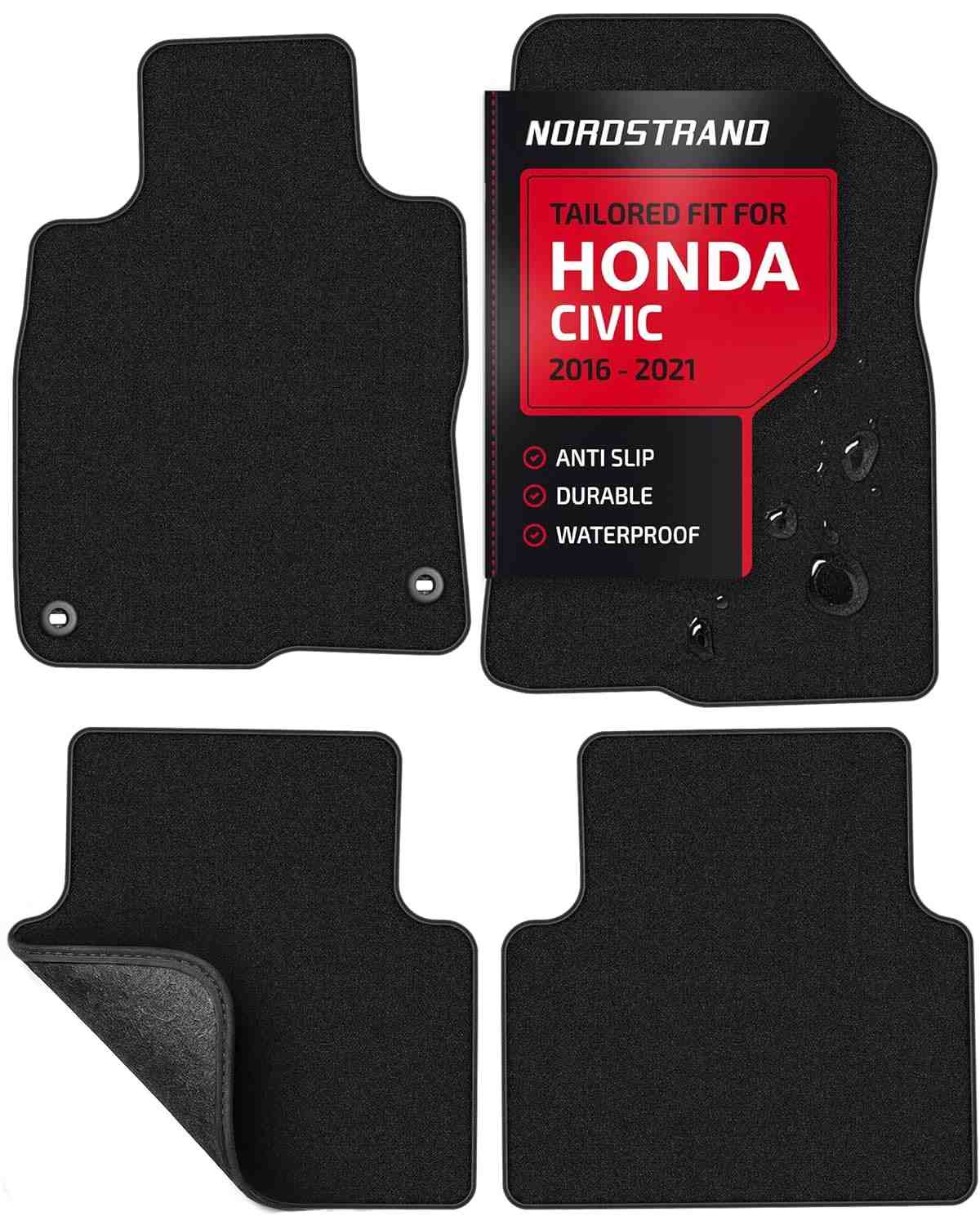 Tapetes 3D Personalizados para Honda Civic 2016-2021 (10ª Geração) - Proteção Total e Estilo