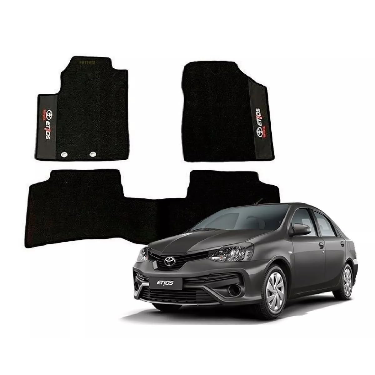 Tapetes de Borracha Premium para Toyota Etios Sedan (2016-2019) - Proteção e Estilo