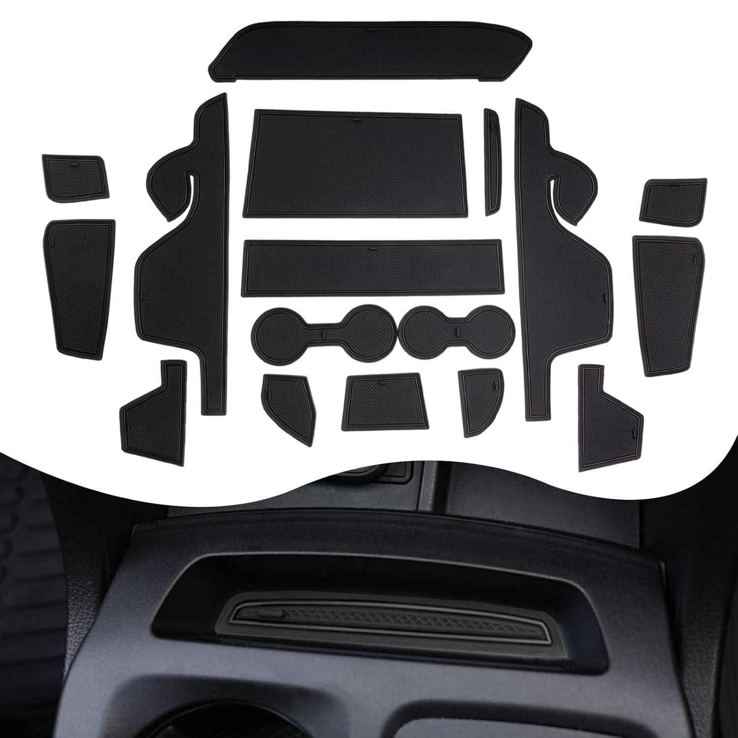 Tapetes de Console e Porta Ranger Raptor 2024/2025 - Proteção e Estilo Antiderrapante (17 Peças)