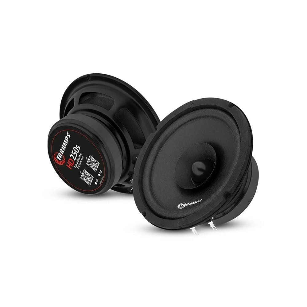 Alto Falante Taramps 6 HD 250S 8 Ohms (Par) - Potência e Qualidade para Seu Som Automotivo