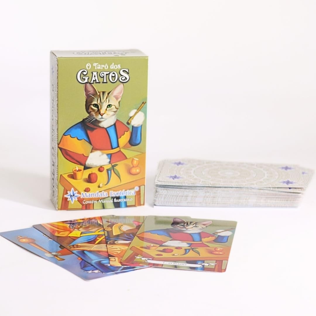 Tarô dos Gatos – Mandala Esotérica: 78 Cartas com Manual para Leitura e Autoconhecimento