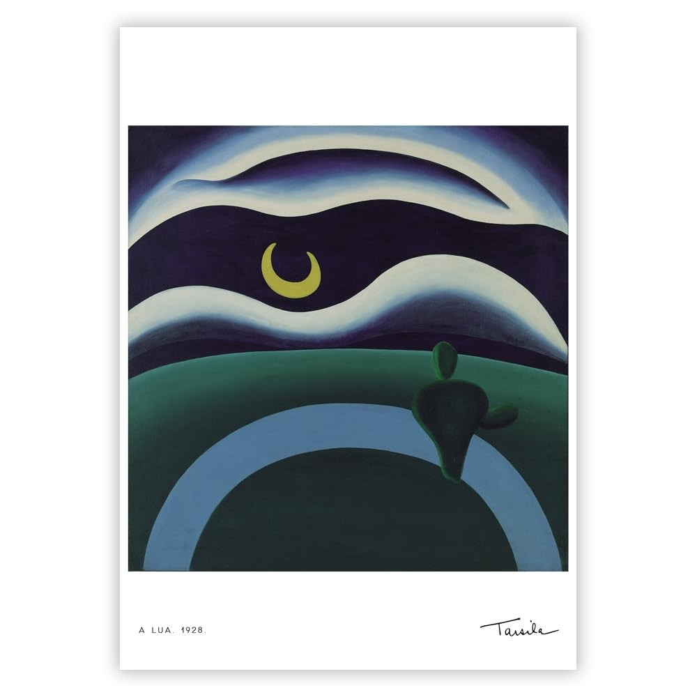 Arte Tarsila do Amaral A Lua A4 - Impressão Licenciada em Papel Teca Premium