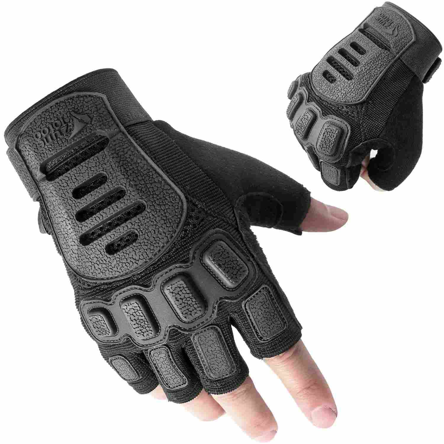 Luvas Táticas ZUNE LOTOO Sem Dedos: Proteção e Performance para Motociclismo, Paintball e Airsoft