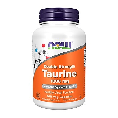 Taurina 1000mg Dupla Força Now Foods: Energia e Foco Máximo