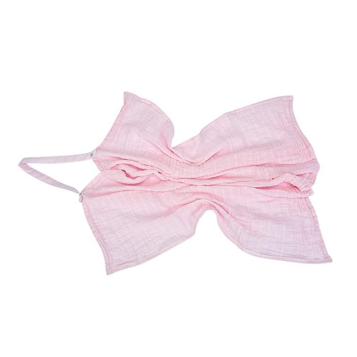 Capa de Amamentação Loupiot Cores Rosa - Tecido Soft 100% Algodão | 85x70cm | Botões no Pescoço | Privacidade com Conexão