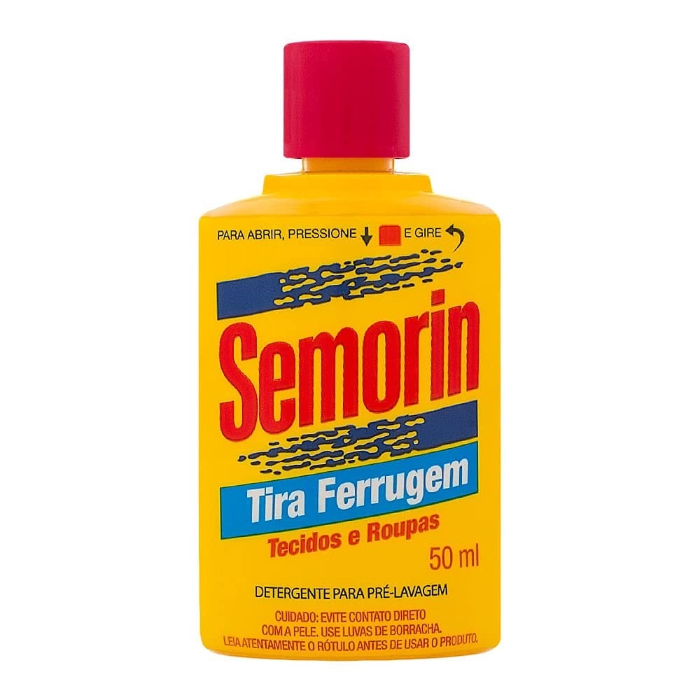 SEMORIN Tira Ferrugem 50ml - Líquido Removedor de Manchas para Tecidos