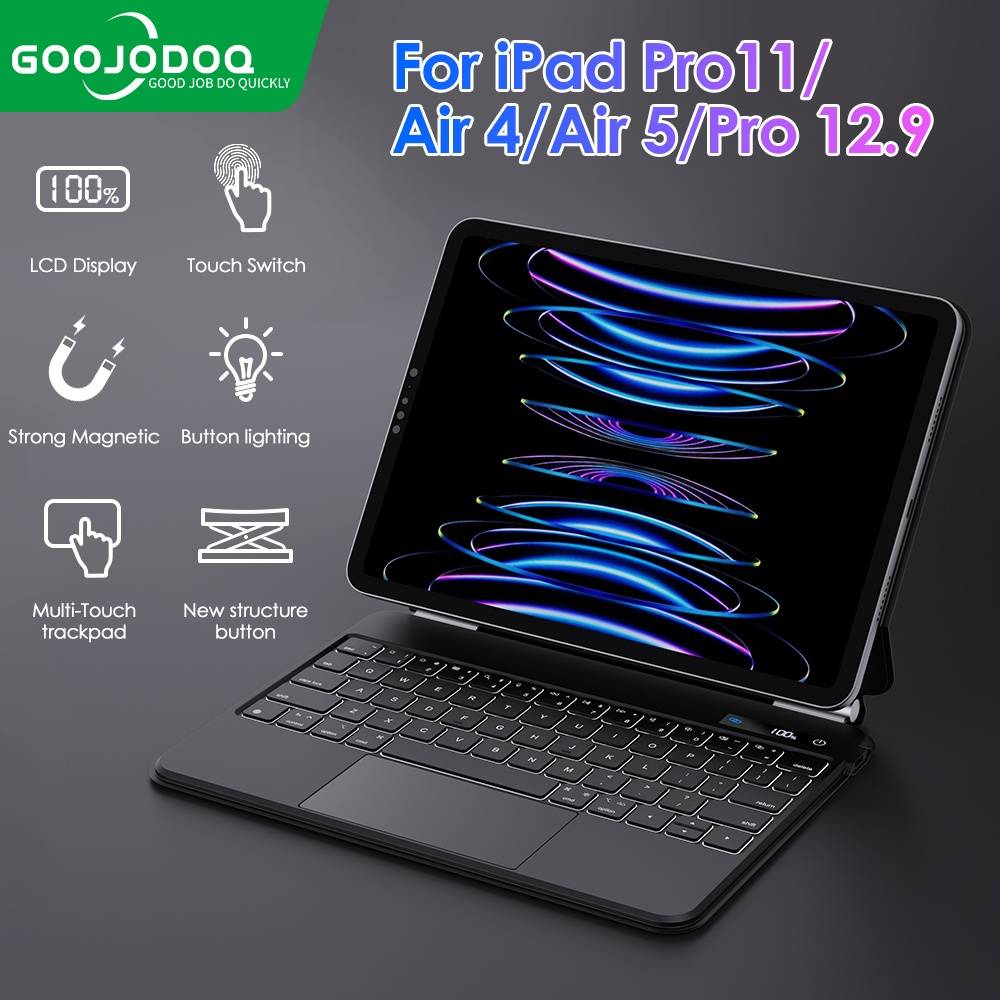 Teclado iPad com Touchpad e Visor LCD