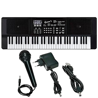 Teclado Musical Queens 61 Teclas – Ideal para Iniciantes