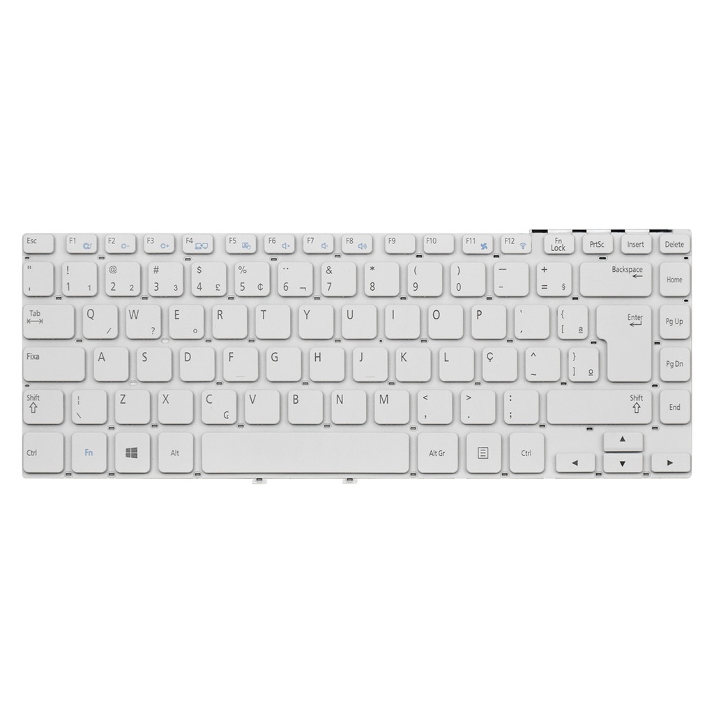 Teclado Notebook Samsung NP270E4E: ABNT2 Branco