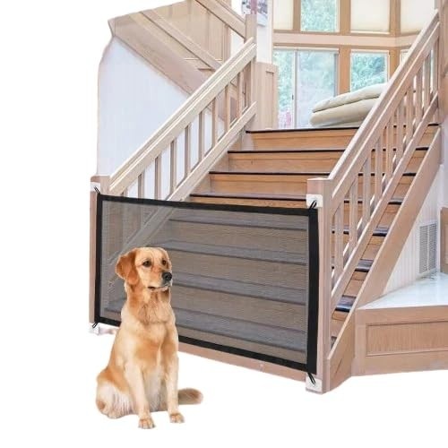 Cerca Pet Removível com Tela de Proteção 122x78 cm - Segurança Leve e Prática para Cães e Crianças