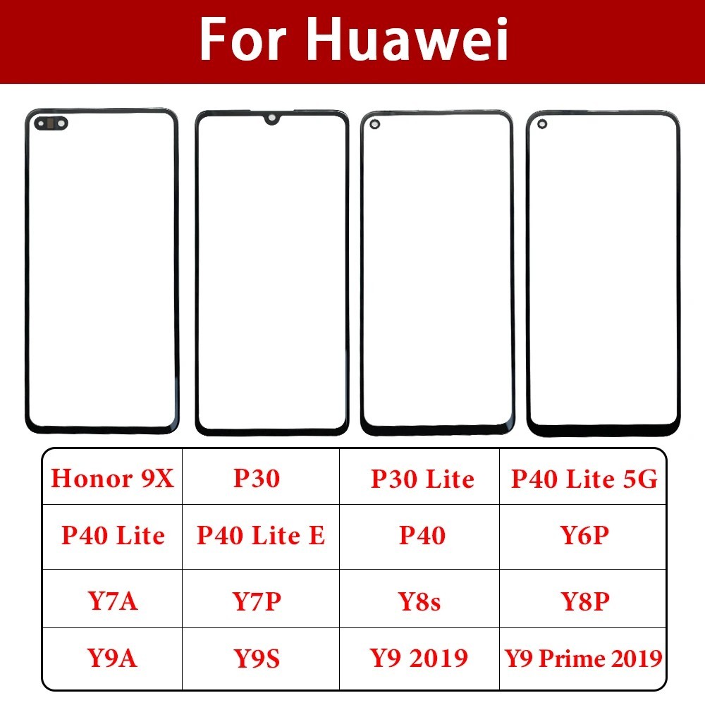 Tela Frontal Huawei: Vidro + OCA (P30, P40 e Mais)
