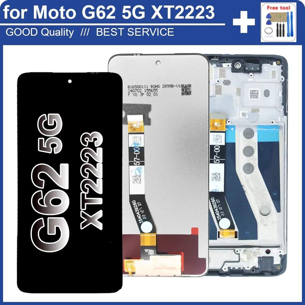 Tela Moto G62 5G: LCD + Touchscreen com Frame
