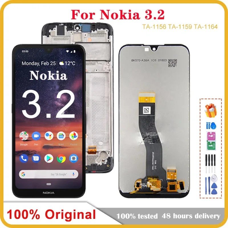 Tela Nokia 3.2: LCD e Touchscreen Original