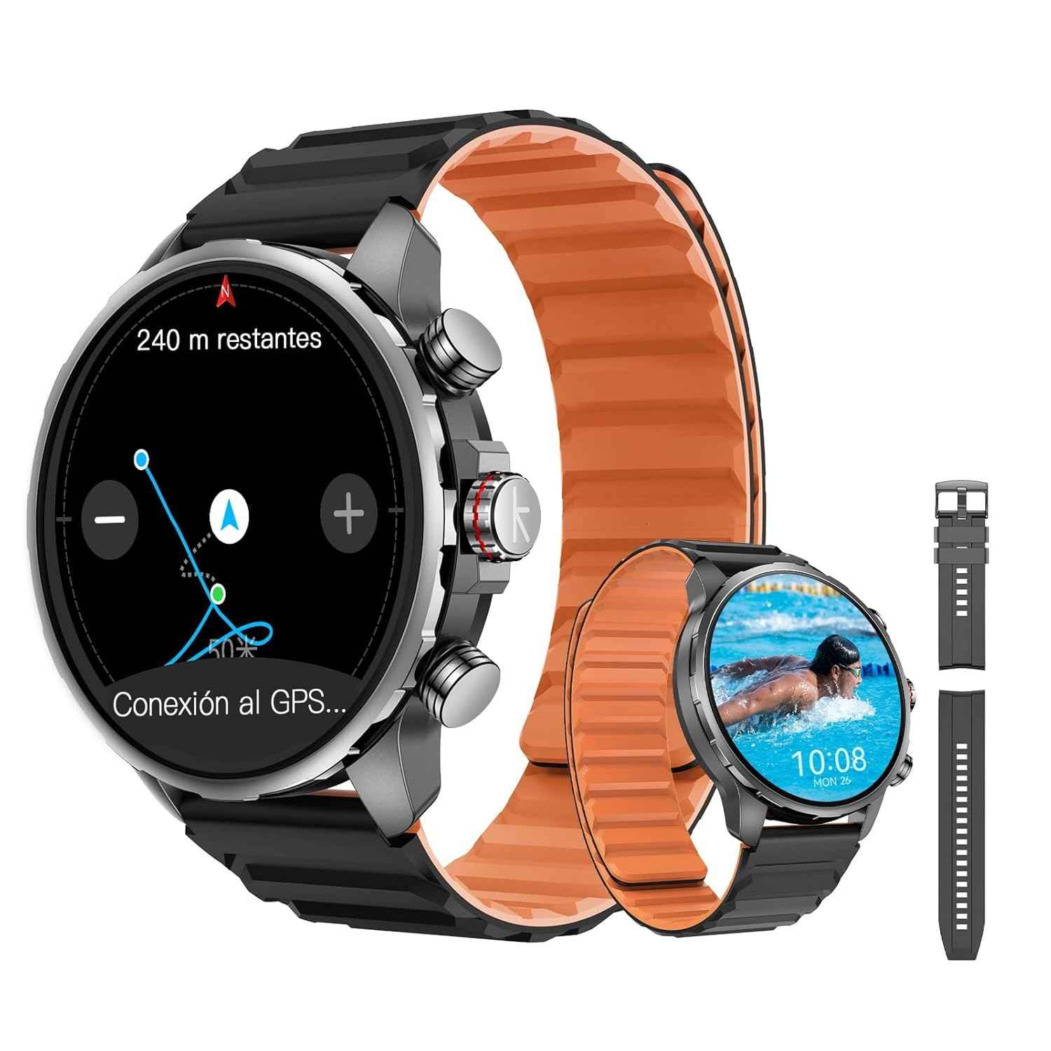 Smartwatch Kieslect Kr 3 Preto 47mm: Tela AMOLED HD 1.5" e Conectividade Inteligente