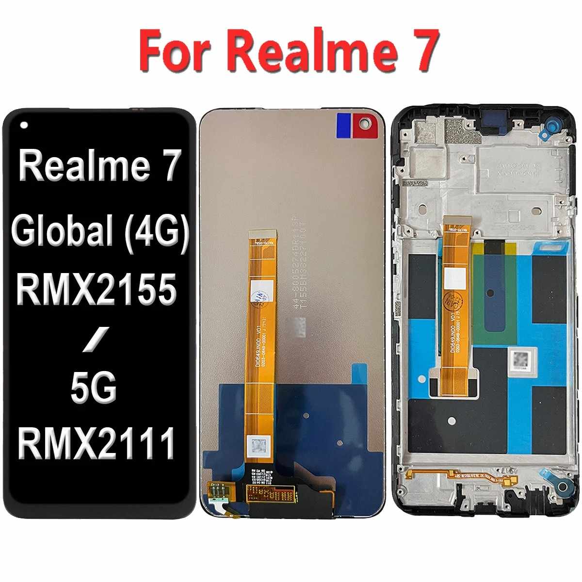 Tela Realme 7: LCD + Touchscreen com Frame