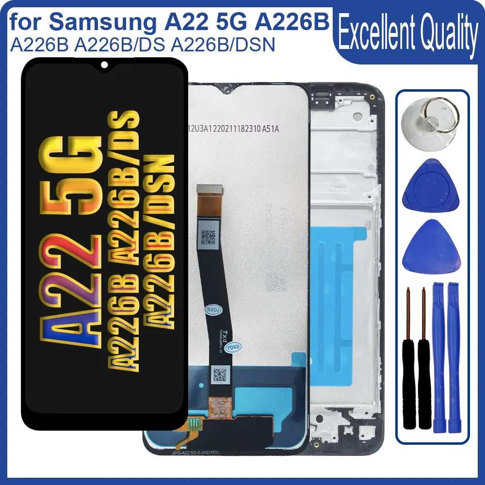 Tela Samsung A22 5G: LCD + Touchscreen Original