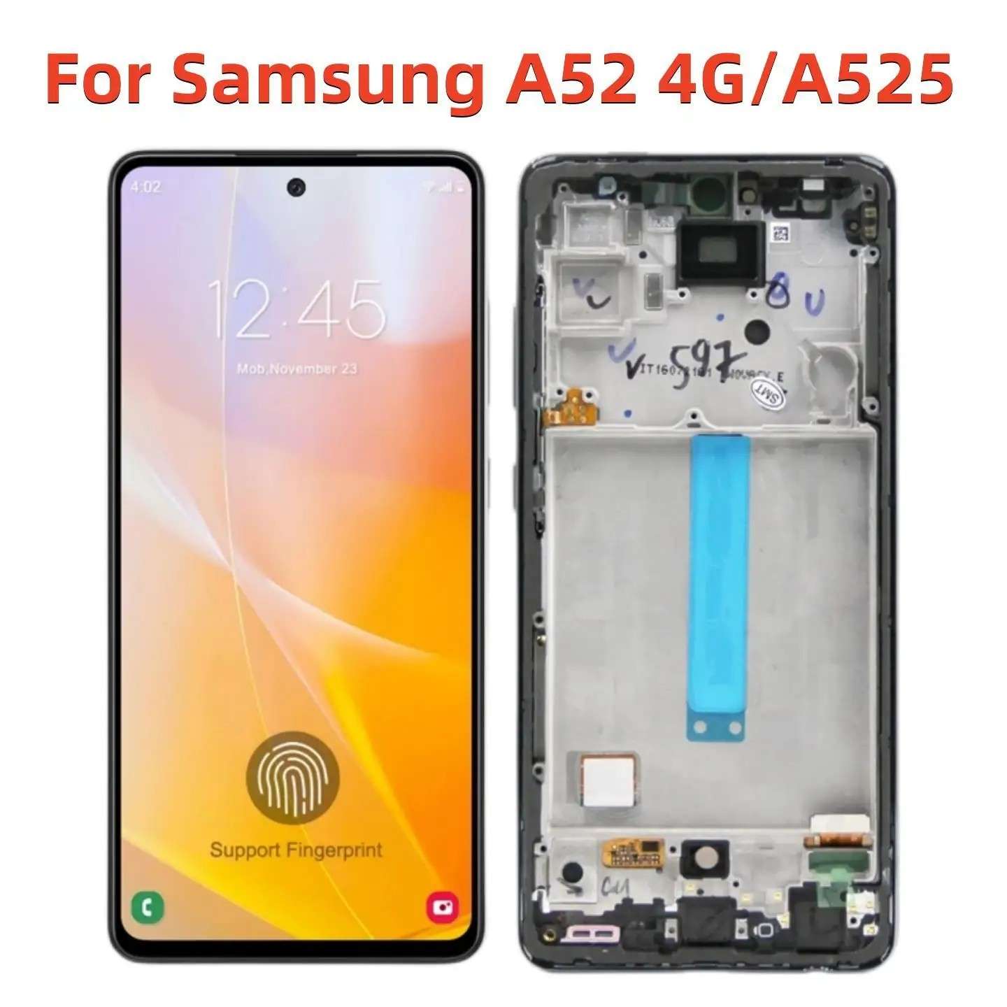 Tela Samsung A52: AMOLED, com Leitor de Digital