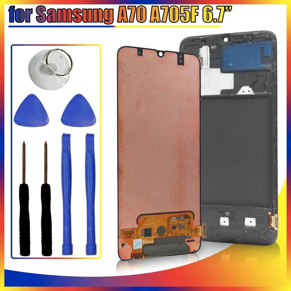 Tela Samsung A70: LCD + Touchscreen com Moldura