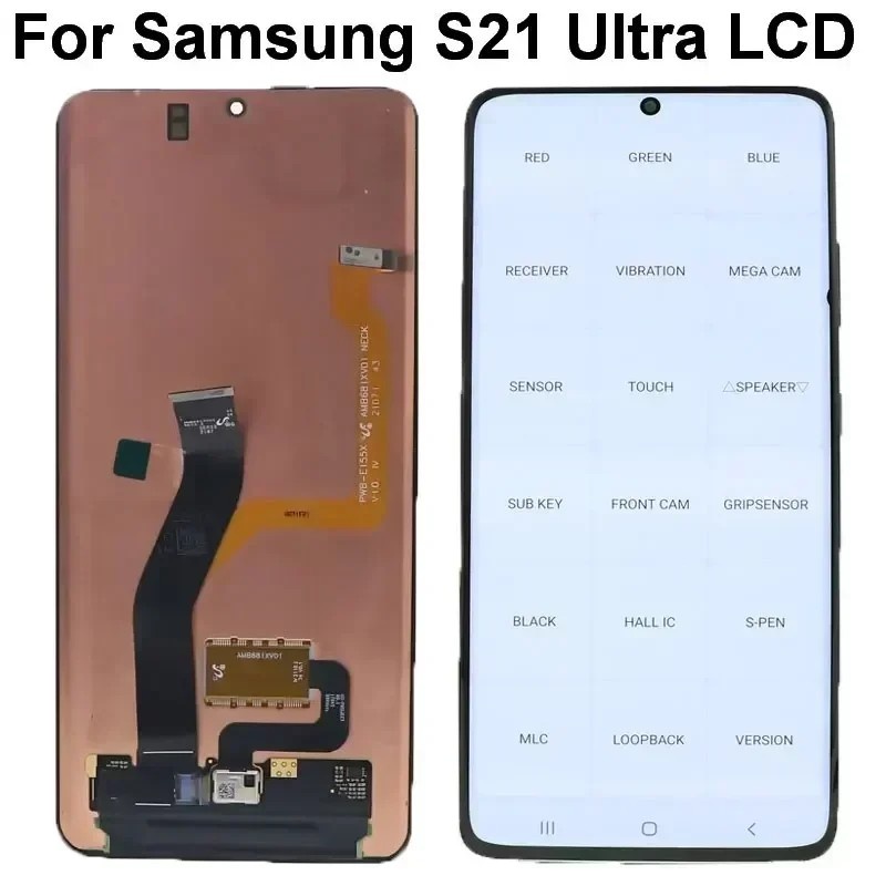 Tela Samsung S21 Ultra: AMOLED 6.9" (Com Defeito)