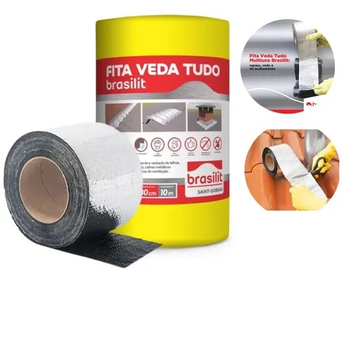 Fita Impermeabilizante Veda Tudo 15cm x 10m: Proteção Total para Seu Telhado