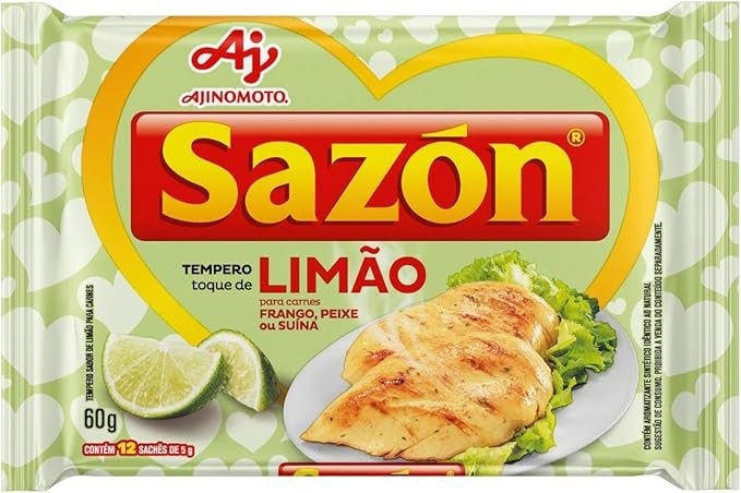 TEMPERO EM PÓ SAZÓN® TOQUE DE LIMÃO 60G