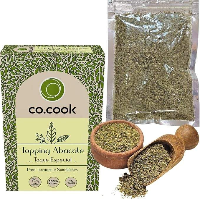 CoCook Tempero 100% Natural Toque Pistache Especial Topping Abacate para Torrada Sanduiche 75g Sem Adição de Conservantes, Zero glúten, Zero Lactose