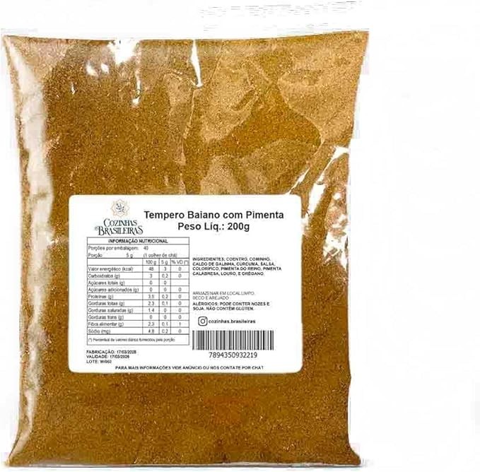 Tempero baiano com pimenta (200g)