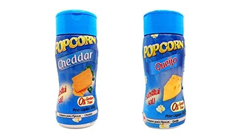 Temperos P/ Pipoca Popcorn Cx 24 Frascos. 12 Cheddar - 12 Queijo