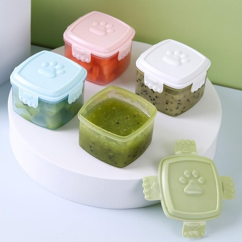 3 Caixas de Plástico 60ml - Mini Recipientes para Molhos e Temperos com Tampa Silicone