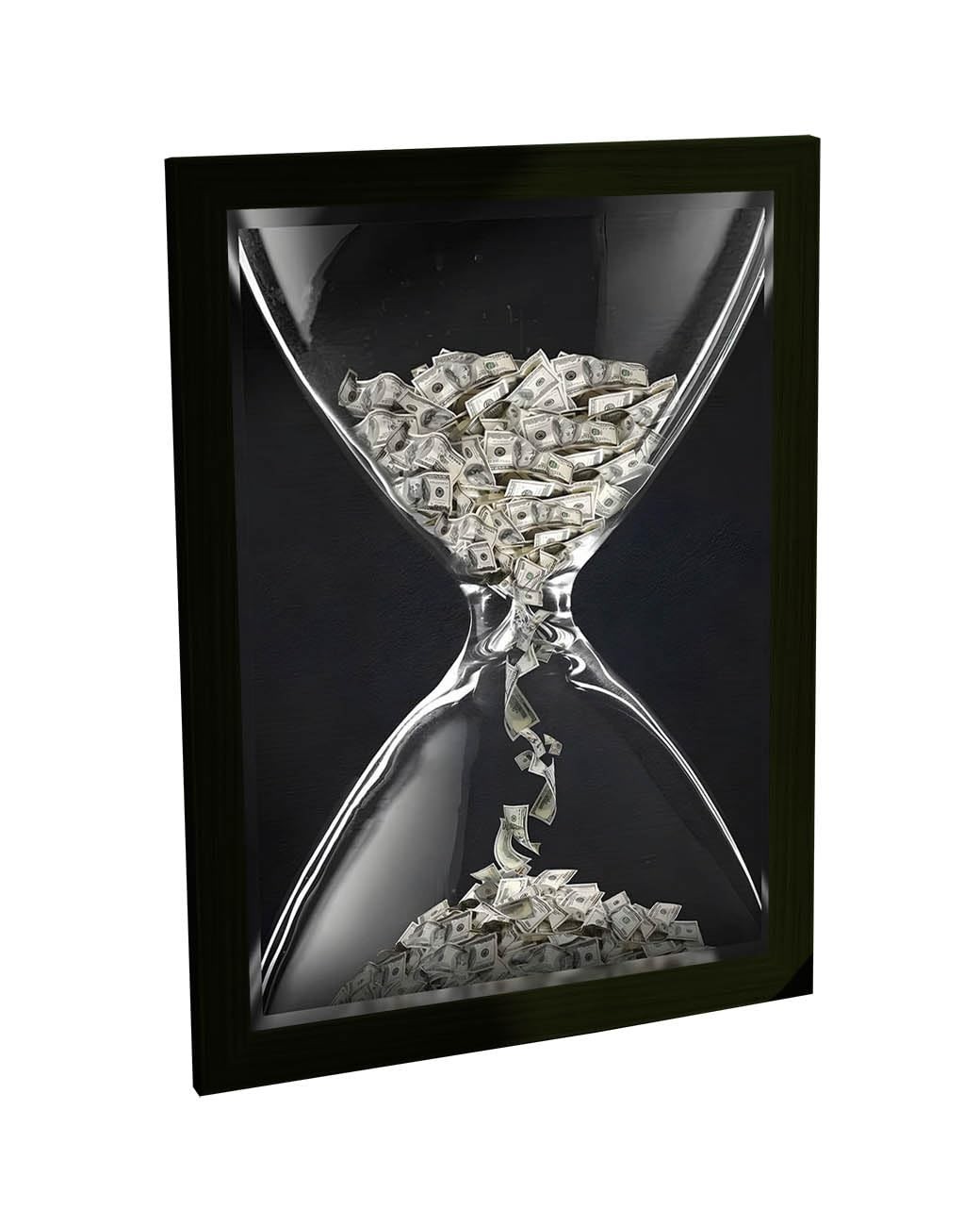 Quadro Decorativo Tempo É Dinheiro - Moldura Moderna para Escritório e Empresa