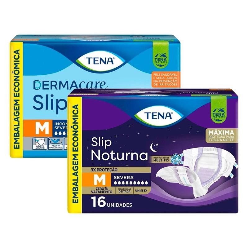 Tena: Kit Fralda Geriátrica Ultra + Noturna M