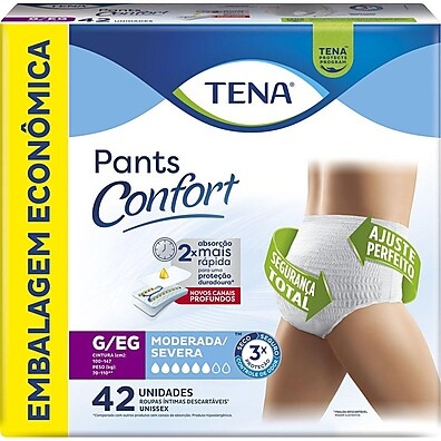 Tena Pants Confort G/EG – Absorção Total e Conforto 24h