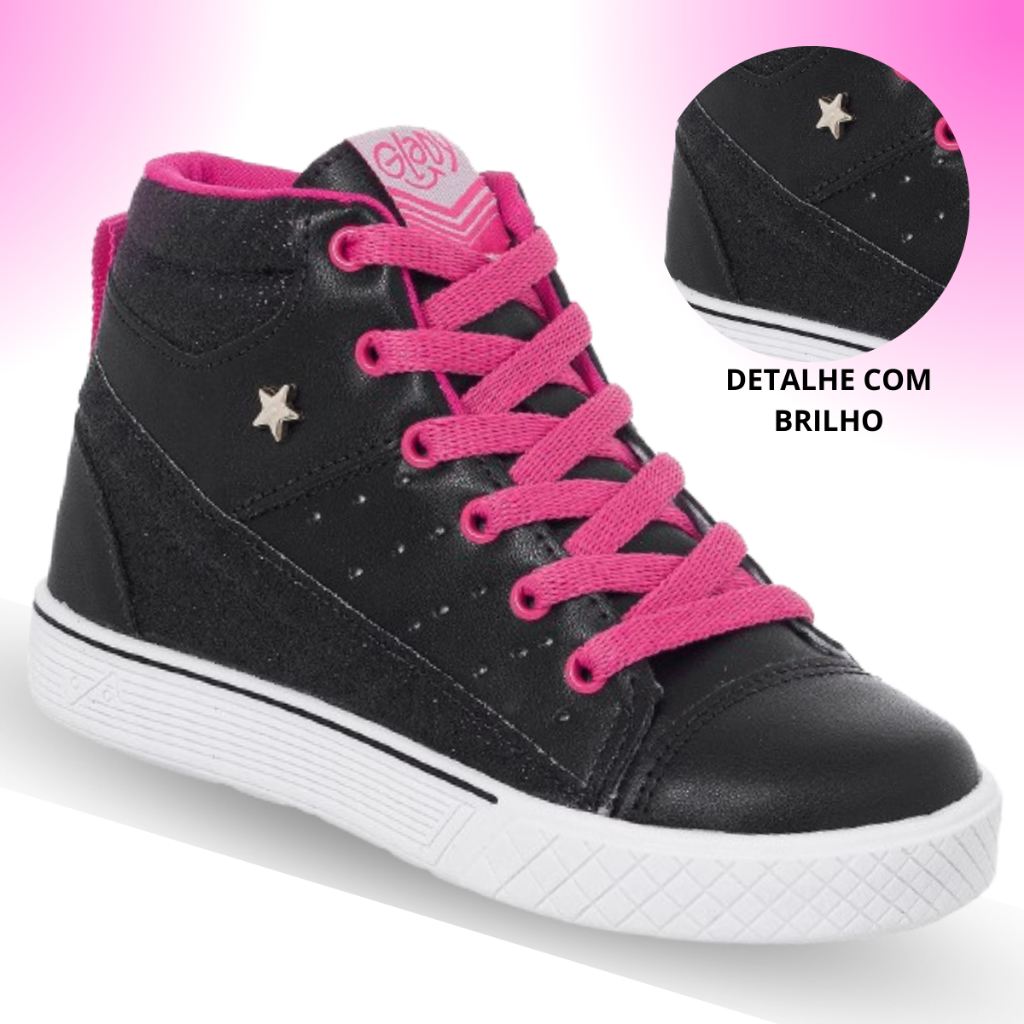 Tênis Cano Alto Glitter: Festa e Estilo!