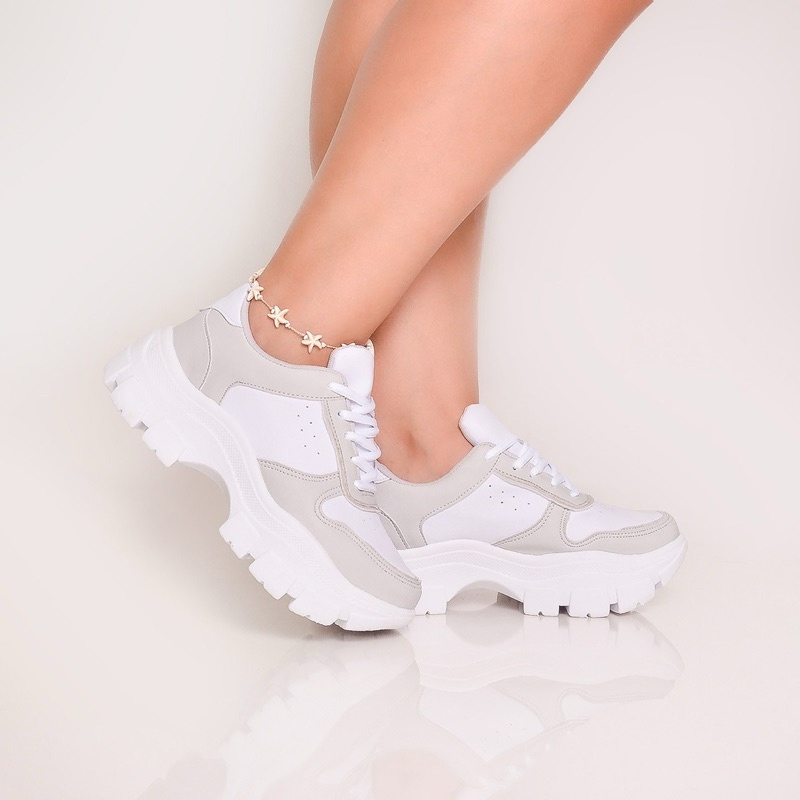 Tênis Feminino Plataforma Casual Confortável para Passeio